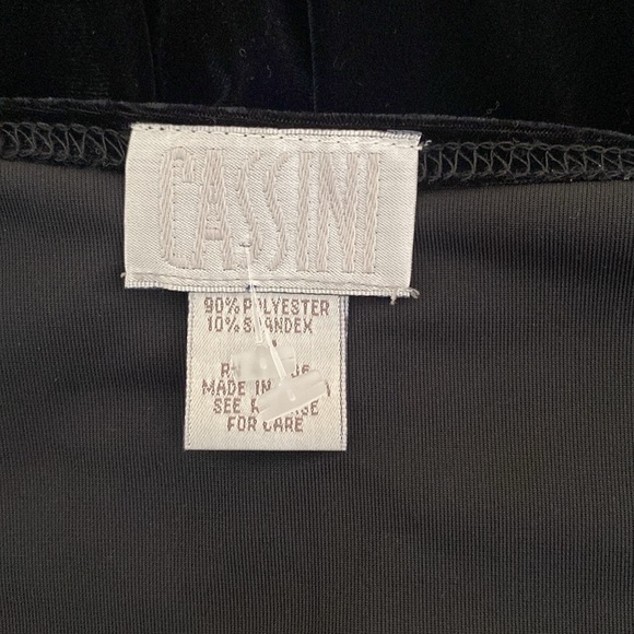 Oleg Cassini Black Velvet Maxi Dress - Picture 6 of 6